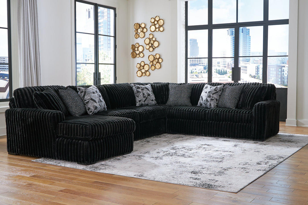 Midnight-Madness Sectional with Chaise - De Avenue Furniture