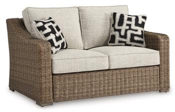 Beachcroft Outdoor Loveseat with Cushion - De Avenue Furniture