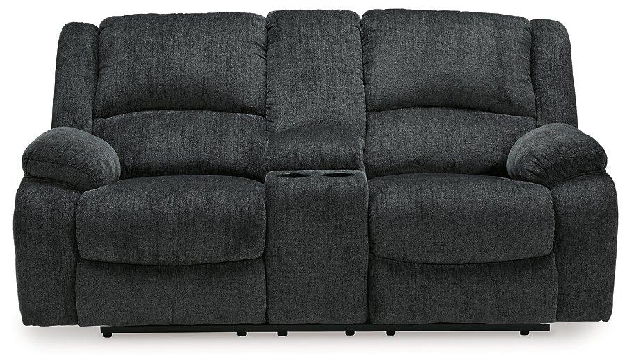 Draycoll Reclining Loveseat with Console - De Avenue Furniture