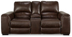 Alessandro Power Reclining Loveseat with Console - De Avenue Furniture