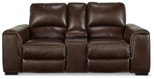 Alessandro Power Reclining Loveseat with Console - De Avenue Furniture