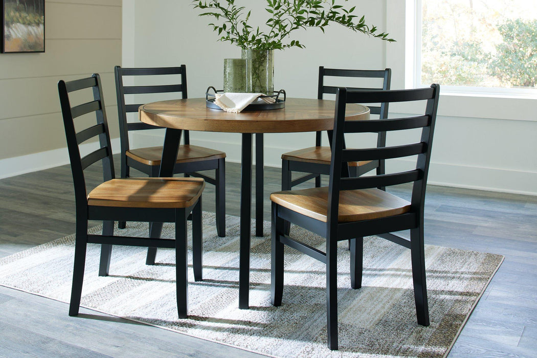 Blondon Dining Table and 4 Chairs (Set of 5) - De Avenue Furniture