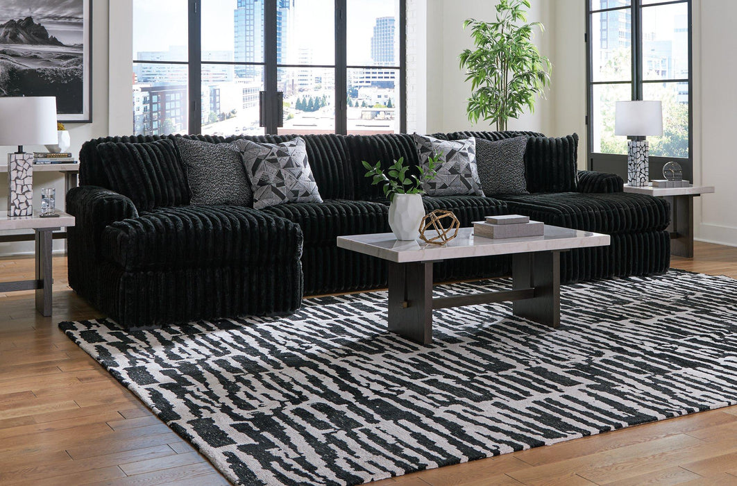 Midnight-Madness Sectional with Chaise - De Avenue Furniture