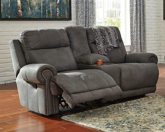 Austere Reclining Loveseat with Console - De Avenue Furniture