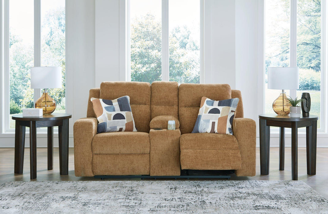 Kanlow Reclining Loveseat with Console - De Avenue Furniture