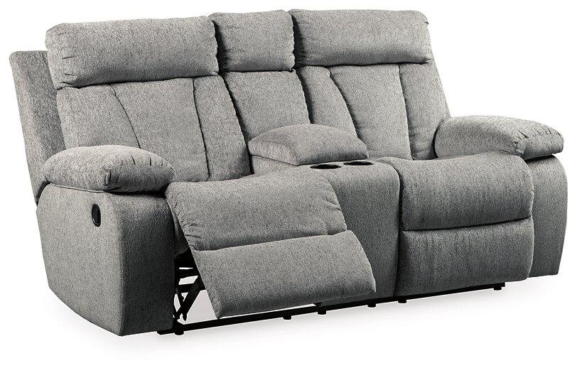 Mitchiner Reclining Loveseat with Console - De Avenue Furniture