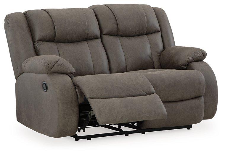 First Base Reclining Loveseat - De Avenue Furniture