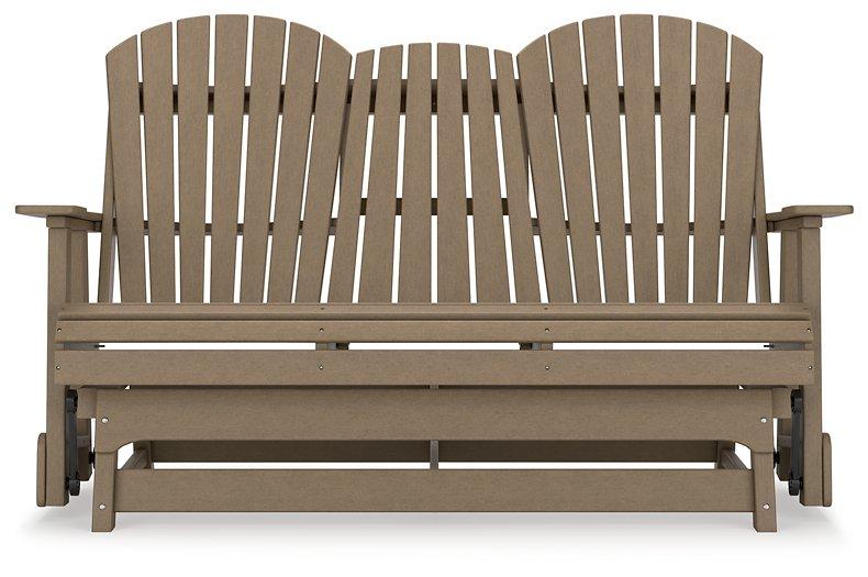 Hyland wave Outdoor Glider Loveseat - De Avenue Furniture