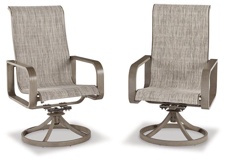 Beach Front Sling Swivel Chair (Set of 2) - De Avenue Furniture