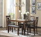 Bennox Dining Table and Chairs with Bench (Set of 6) - De Avenue Furniture