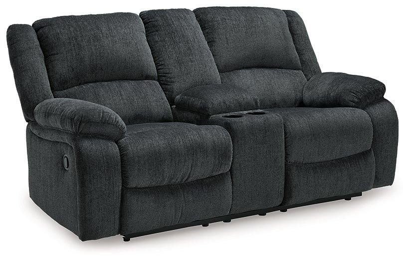 Draycoll Reclining Loveseat with Console - De Avenue Furniture