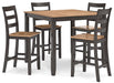Gesthaven Counter Height Dining Table and 4 Barstools (Set of 5) - De Avenue Furniture