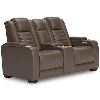 High Impact Power Reclining Loveseat with Console - De Avenue Furniture