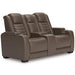 High Impact Power Reclining Loveseat with Console - De Avenue Furniture