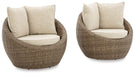Danson Swivel Lounge with Cushion (Set of 2) - De Avenue Furniture