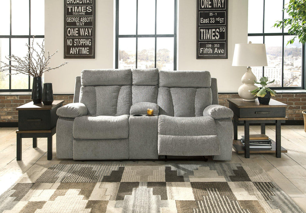 Mitchiner Reclining Loveseat with Console - De Avenue Furniture