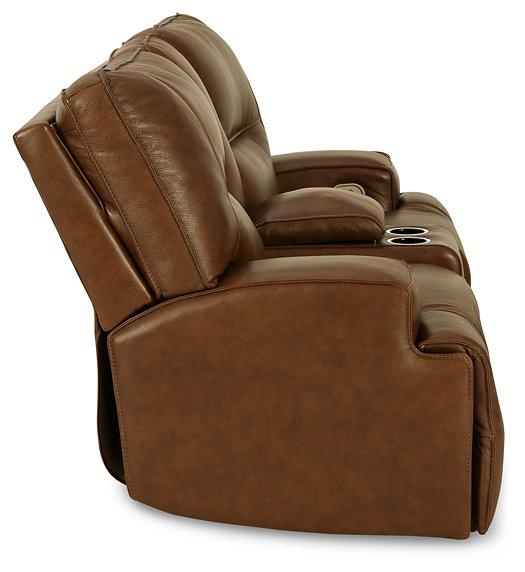 Francesca Power Reclining Loveseat with Console - De Avenue Furniture