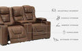 Owner's Box Power Reclining Loveseat with Console - De Avenue Furniture