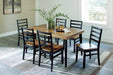Blondon Dining Table and 6 Chairs (Set of 7) - De Avenue Furniture