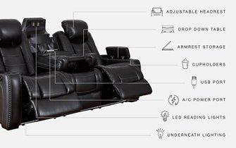 Party Time Power Reclining Sofa - De Avenue Furniture