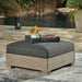 Citrine Park Outdoor Ottoman with Cushion - De Avenue Furniture