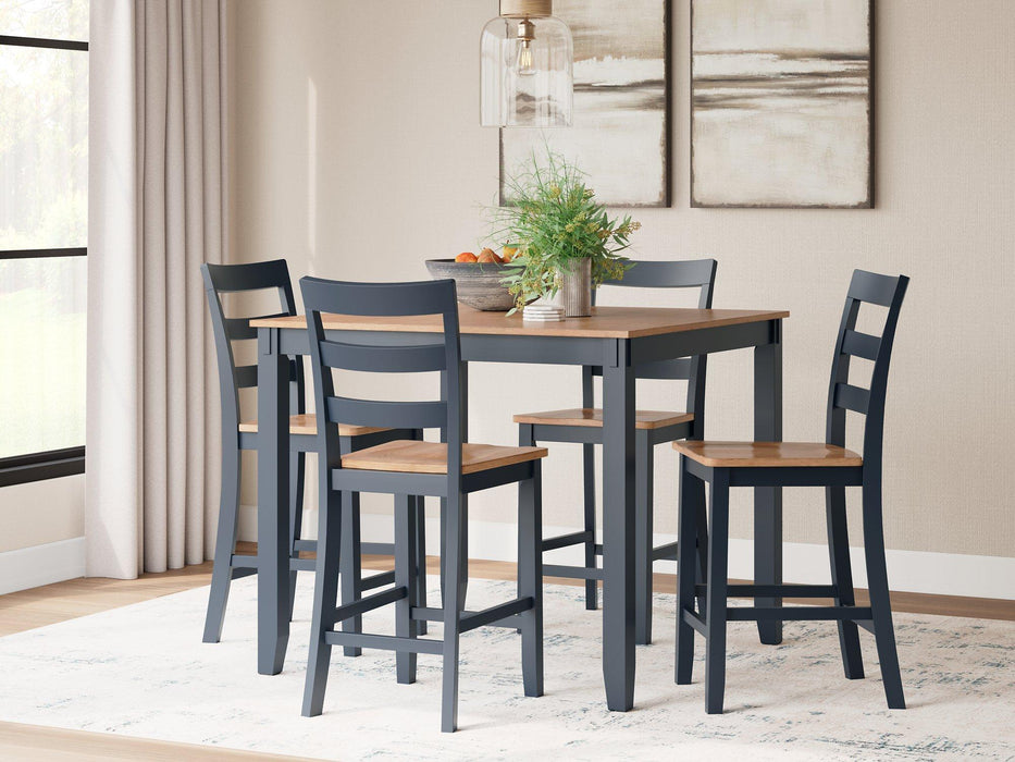 Gesthaven Counter Height Dining Table and 4 Barstools (Set of 5) - De Avenue Furniture