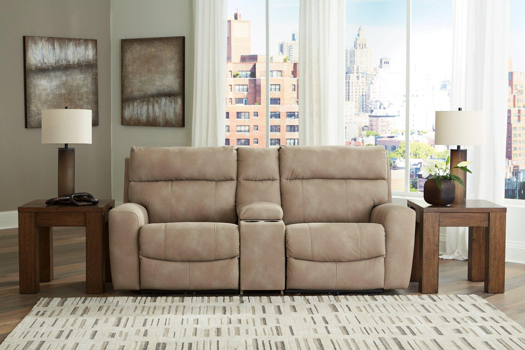 Next-Gen DuraPella Power Reclining Sectional Loveseat with Console - De Avenue Furniture