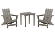 Visola Outdoor Adirondack Chair Set with End Table - De Avenue Furniture