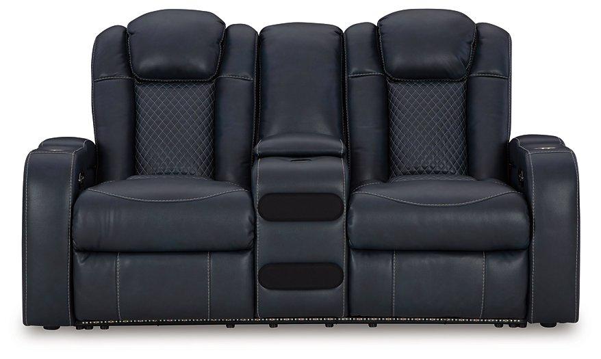 Fyne-Dyme Power Reclining Loveseat with Console - De Avenue Furniture