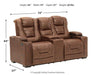 Owner's Box Power Reclining Loveseat with Console - De Avenue Furniture