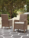 Beachcroft Outdoor Arm Chair with Cushion (Set of 2) - De Avenue Furniture