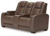 High Impact Power Reclining Loveseat with Console - De Avenue Furniture