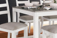 Stonehollow Dining Table and Chairs with Bench (Set of 6) - De Avenue Furniture
