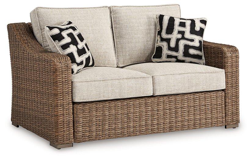 Beachcroft Outdoor Loveseat with Cushion - De Avenue Furniture