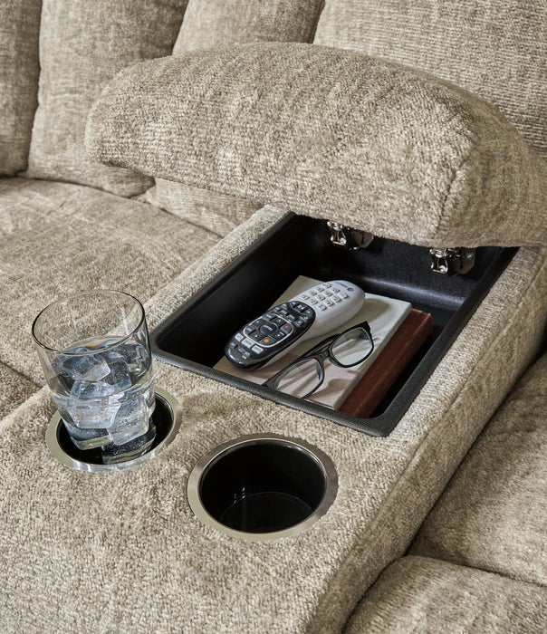 Hindmarsh Power Reclining Loveseat with Console - De Avenue Furniture