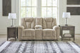 Hindmarsh Power Reclining Loveseat with Console - De Avenue Furniture