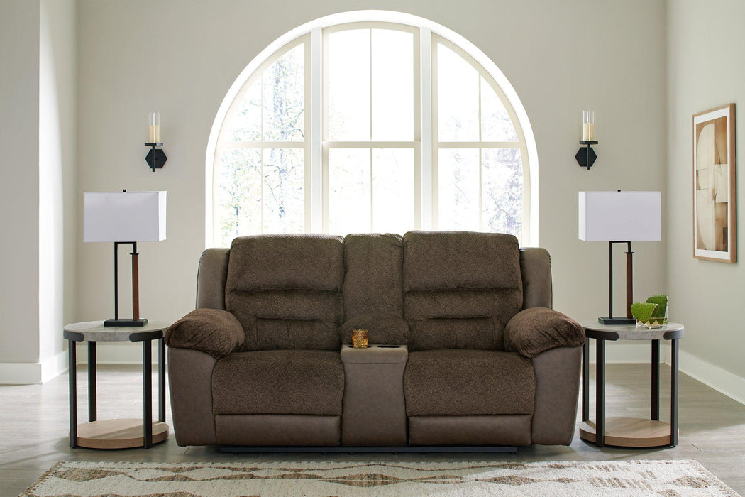 Dorman Reclining Loveseat with Console - De Avenue Furniture