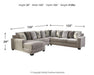 Ardsley Sectional with Chaise - De Avenue Furniture