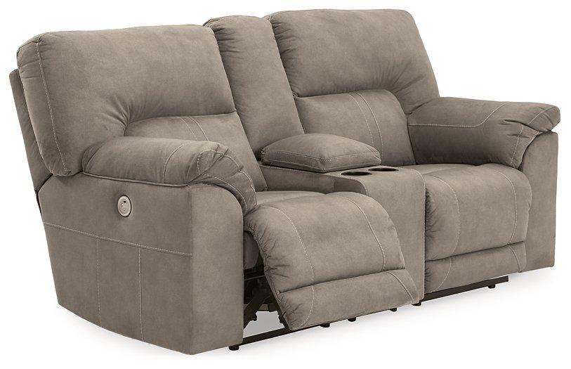 Cavalcade Power Reclining Loveseat with Console - De Avenue Furniture