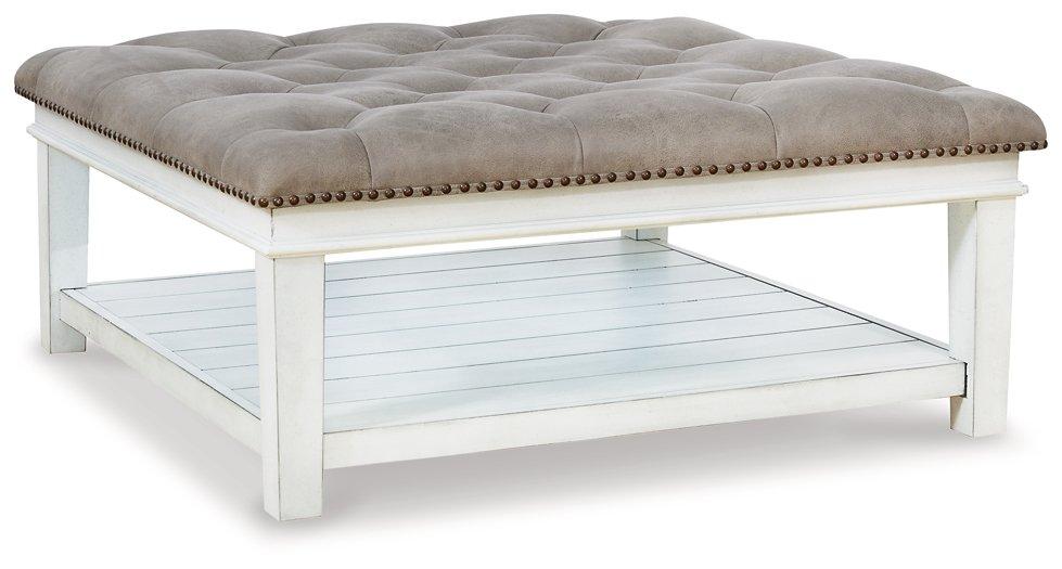 Kanwyn Upholstered Ottoman Coffee Table - De Avenue Furniture