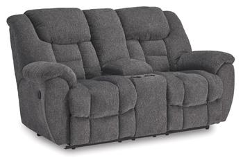 Foreside Reclining Loveseat with Console - De Avenue Furniture