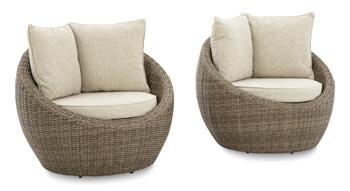 Danson Swivel Lounge with Cushion (Set of 2) - De Avenue Furniture