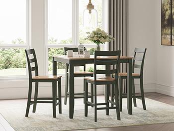 Gesthaven Counter Height Dining Table and 4 Barstools (Set of 5) - De Avenue Furniture