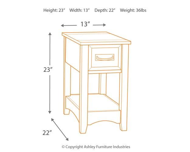 Breegin Chairside End Table - De Avenue Furniture