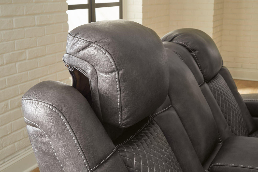 Fyne-Dyme Power Reclining Loveseat with Console - De Avenue Furniture