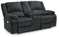 Draycoll Power Reclining Loveseat with Console - De Avenue Furniture