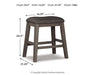 Caitbrook Counter Height Upholstered Bar Stool - De Avenue Furniture