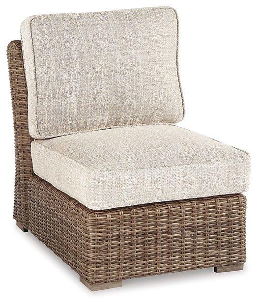 Beachcroft Outdoor Armless Chair with Cushion - De Avenue Furniture