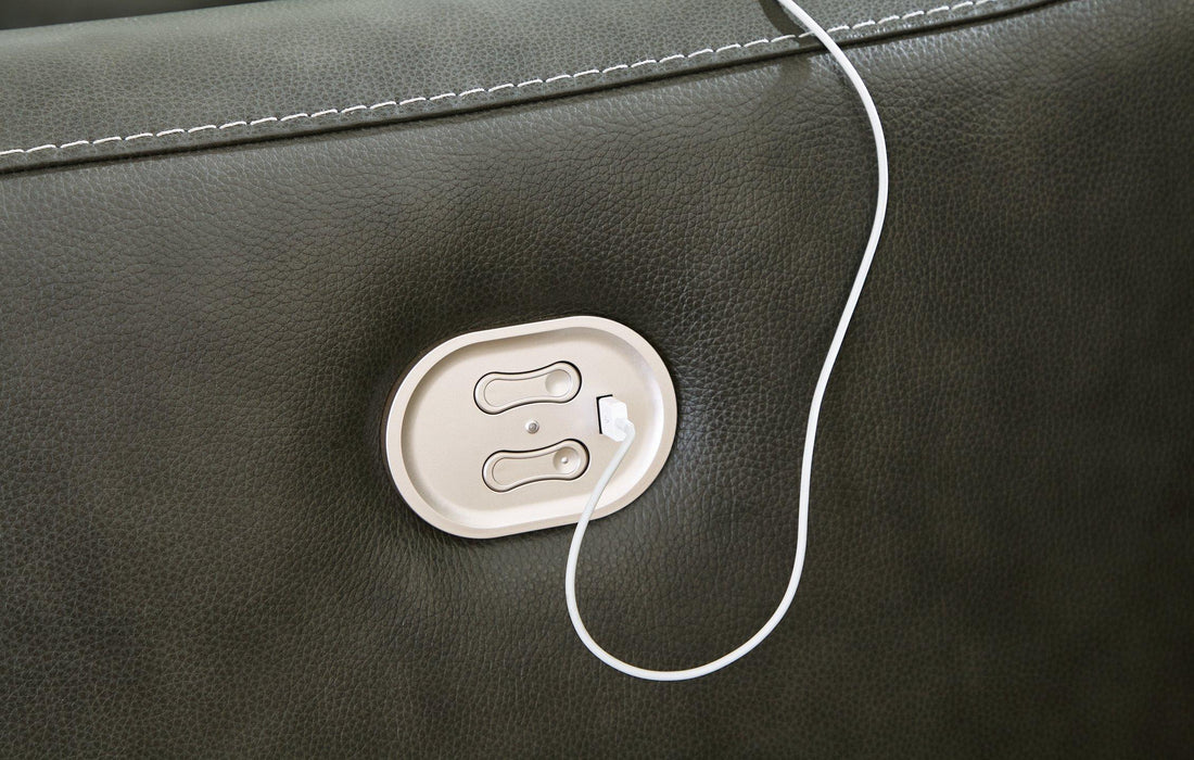 Center Line Power Reclining Sectional Loveseat - De Avenue Furniture