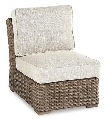 Beachcroft Outdoor Armless Chair with Cushion - De Avenue Furniture